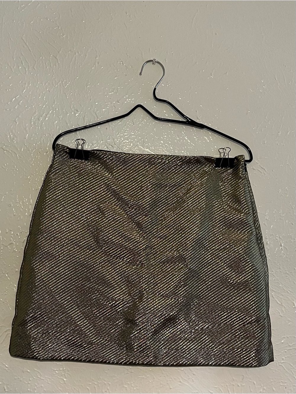LOFT Metallic Black Mini Skirt